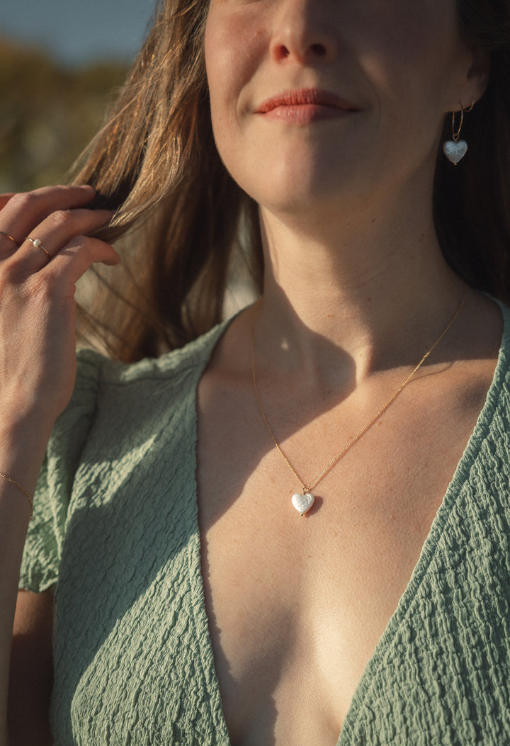 Heart Pearl Necklace