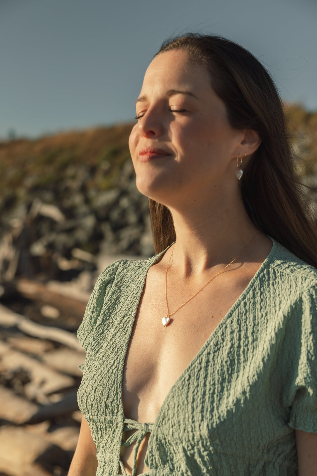 Heart Pearl Necklace